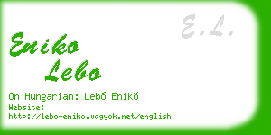 eniko lebo business card